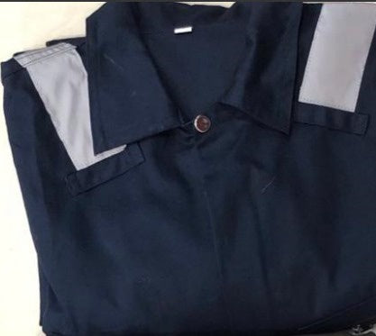 Work Overall Oil Coat Blue Long Sleeve Reflective 1015-9