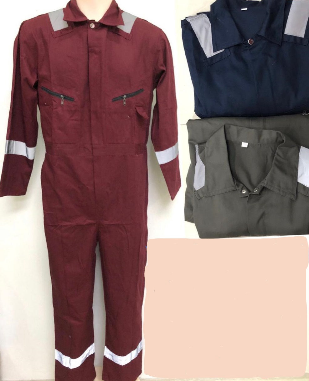 Work Overall Oil Coat Green Long Sleeve Reflective 1015-9