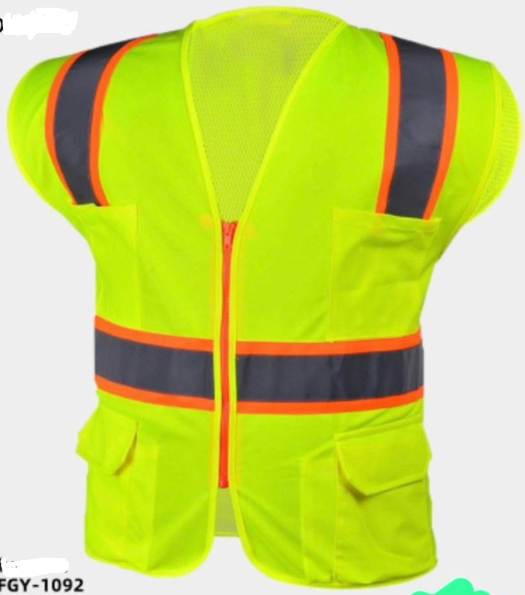 Safety Vest Yellow Reflective FGY-1092 / Xxl / Xl