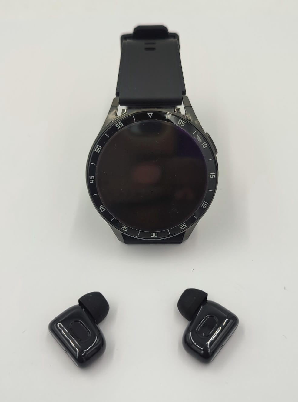 GENERIC Watch Smart Mellowsen X10 2IN1 with Buds Rubber Band Round Face