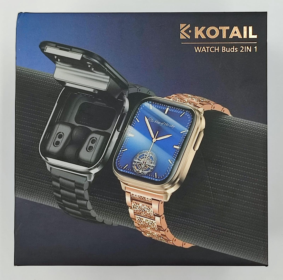 GENERIC Watch Smart Kotail X9 2IN1 with Buds Metal Band Square Face