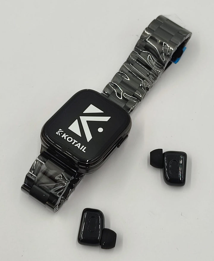 GENERIC Watch Smart Kotail X9 2IN1 with Buds Metal Band Square Face