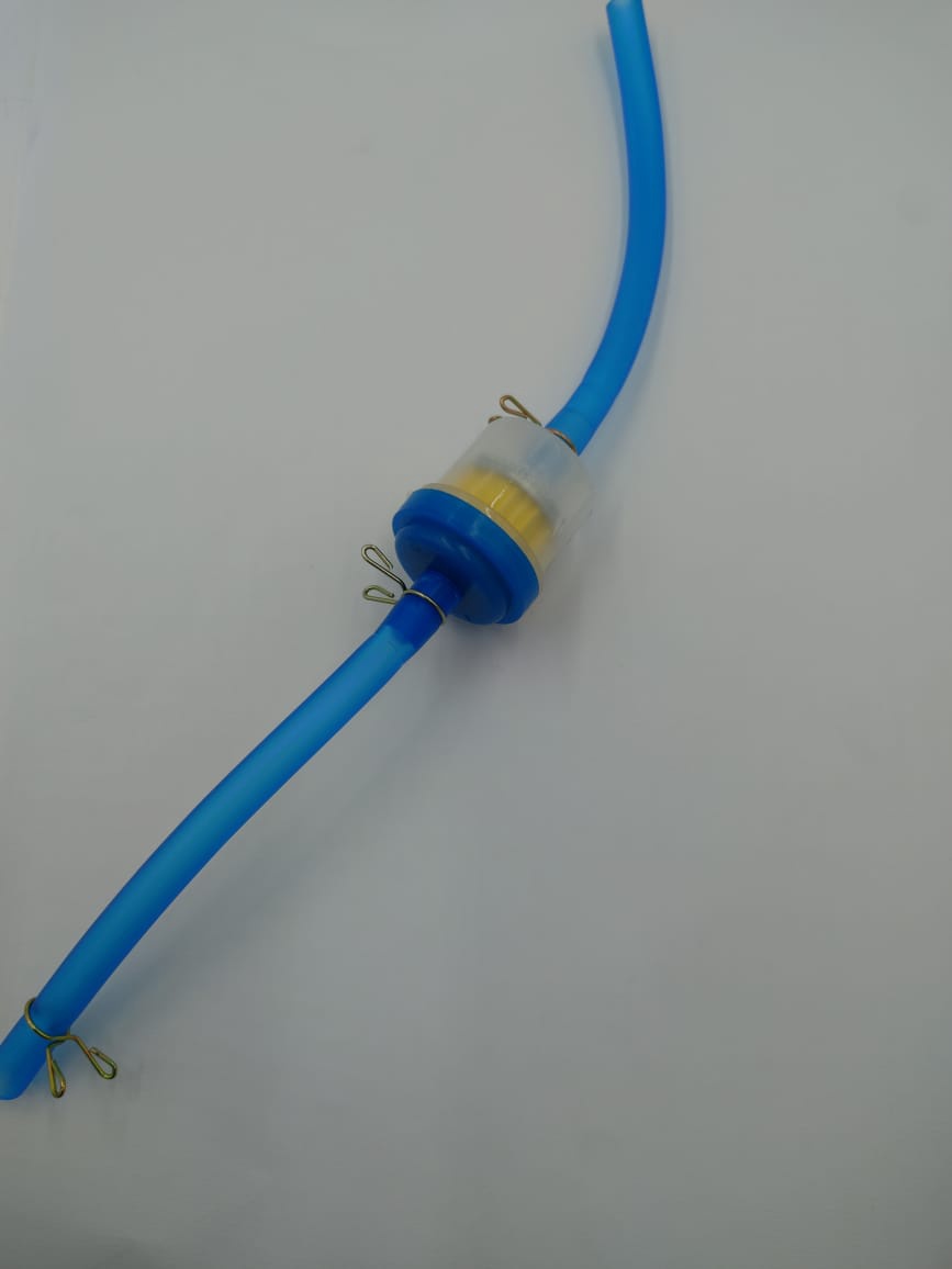 M/CYCLE Filter Gas Fuel Filter Plastic Clear with Blue Hose Suprarts GC-SM