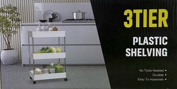 Storage Rack 3 Tier Plastic Shelving ADS-8038 YZ-1402Q-3