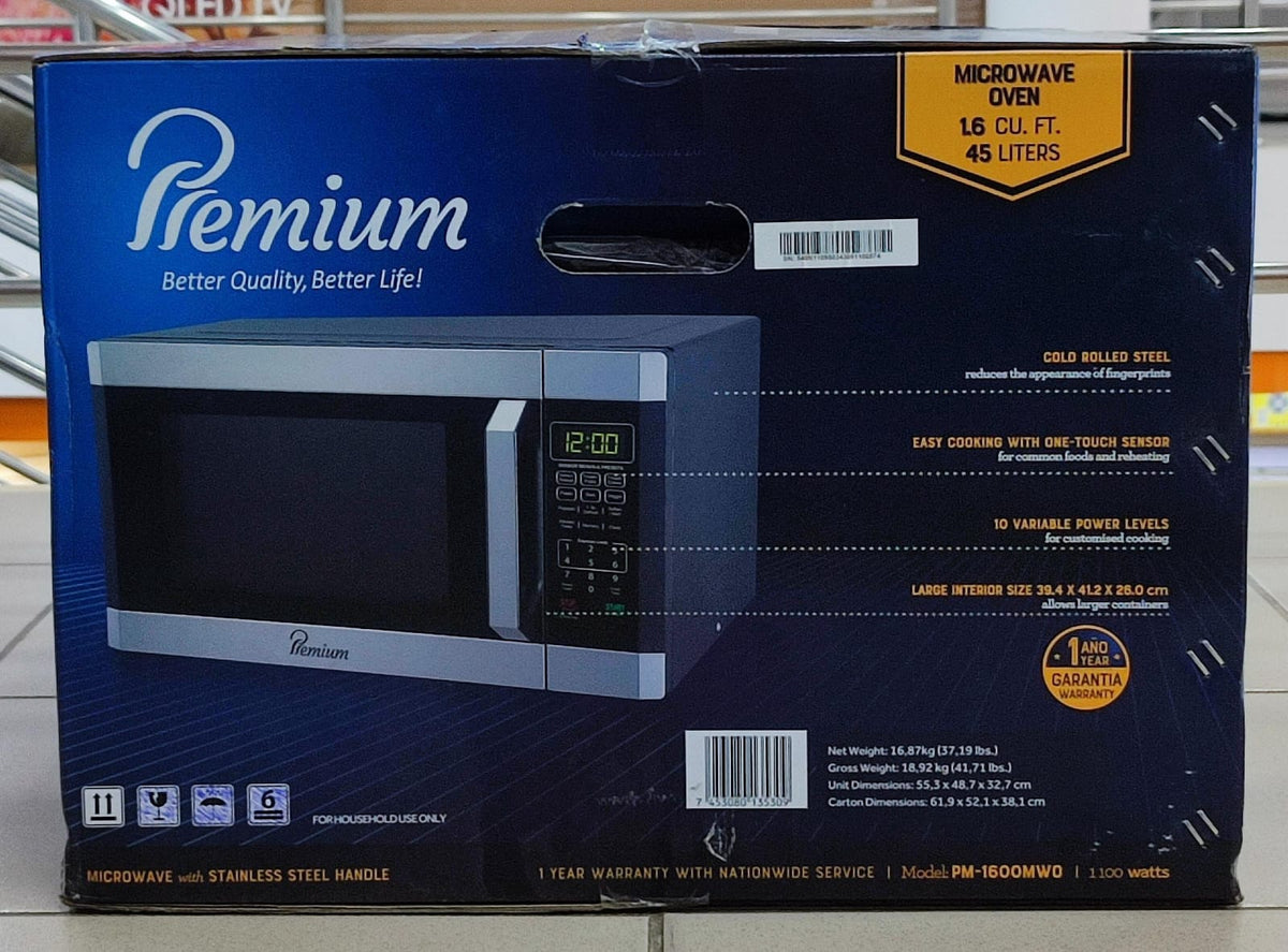 PREMIUM Microwave PM-1600MWO 1.6CF Stainless Steel