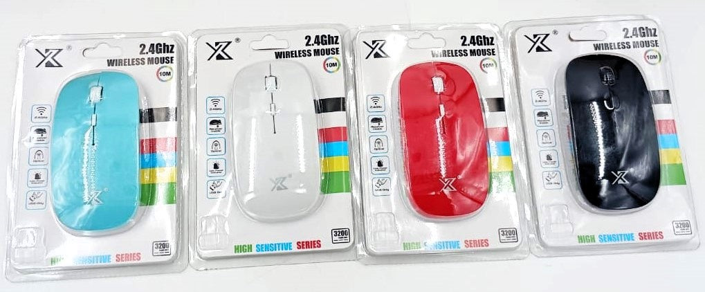 GENERIC Computer Mouse Wireless 2.4GHZ 3200 10M / Red / White / Black / White
