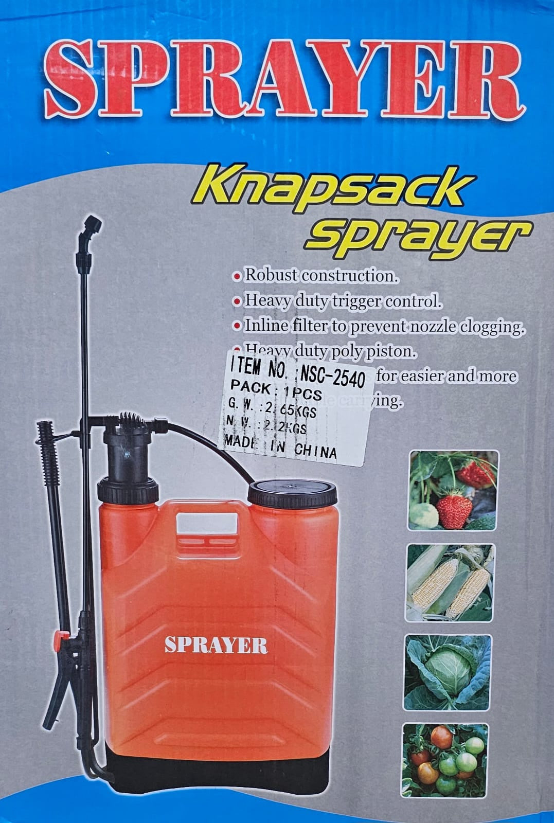 Spray Can Knapsack Sprayer 20 Litre NSC-2540