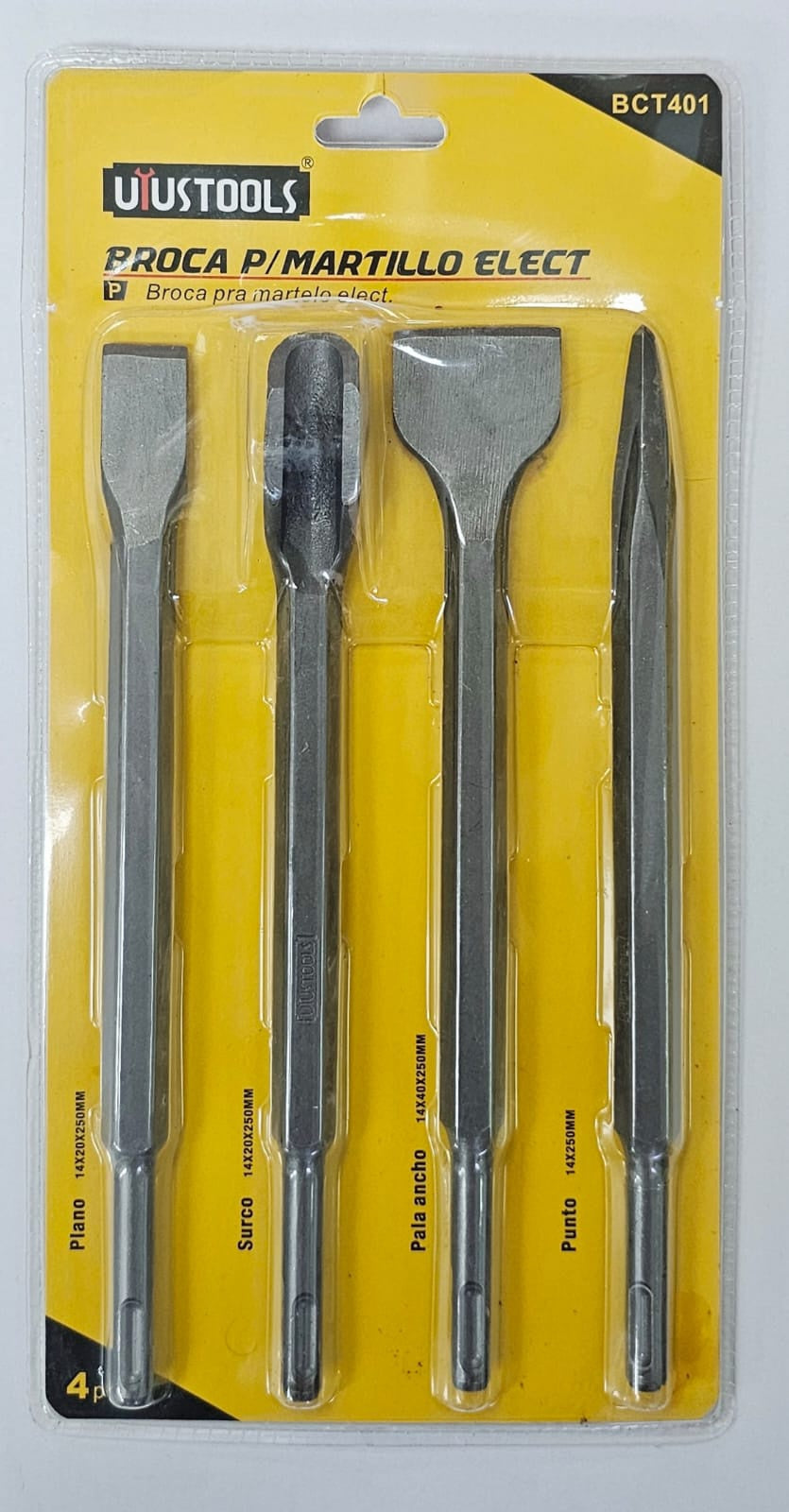 USTOOLS Hammer Bit Set 4PCS BCT401