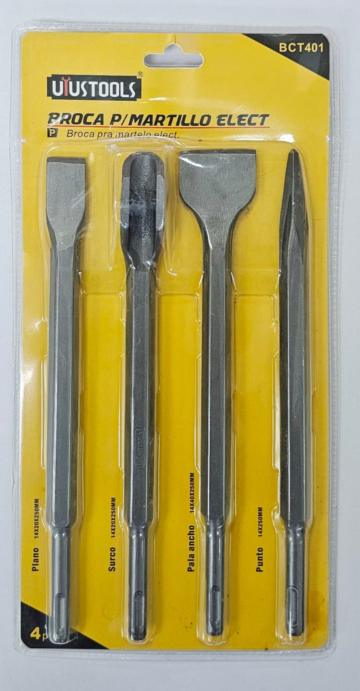 USTOOLS Hammer Bit Set 4PCS BCT401