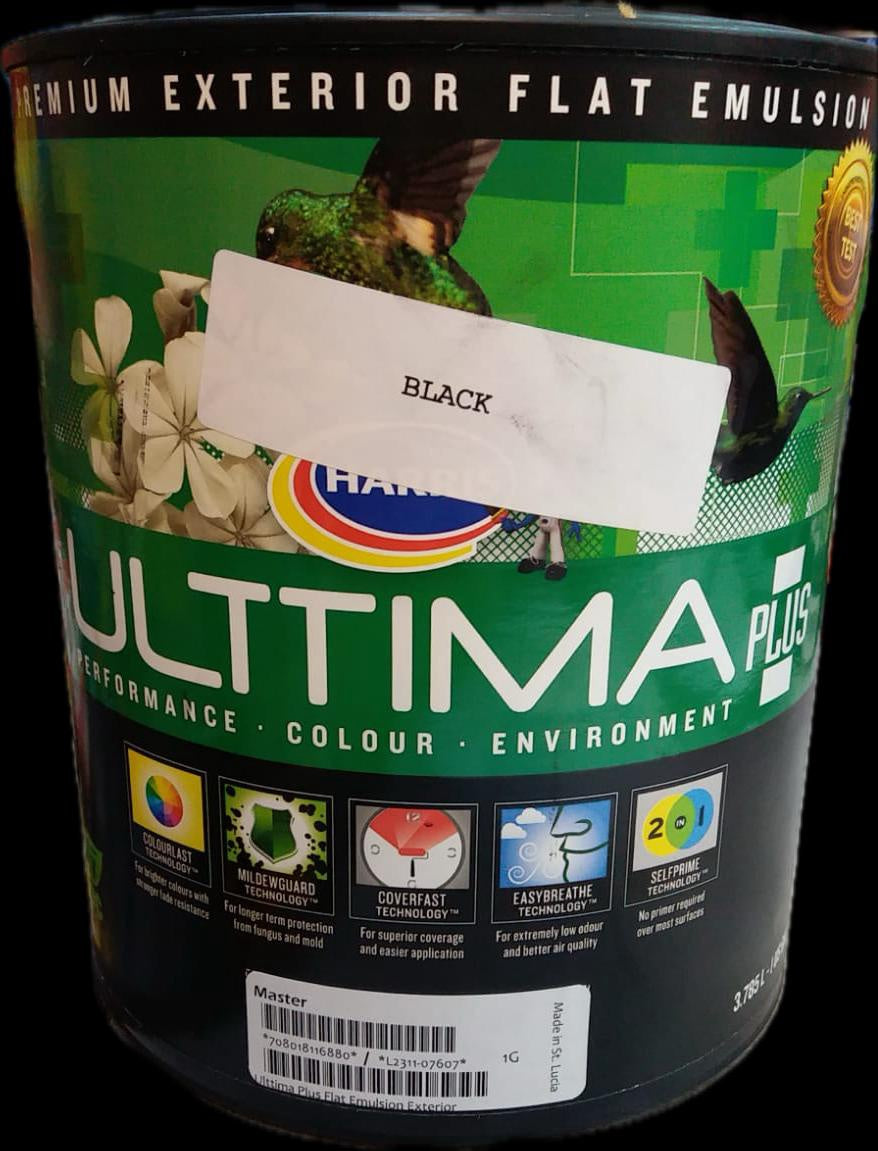HARRIS Paint Ultima Flat Black Emulsion .