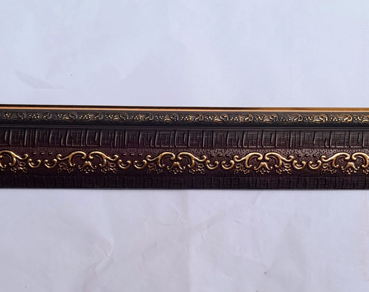 Moulding Decorative Brown & Gold 3METRE X 2.5" Sale Damage