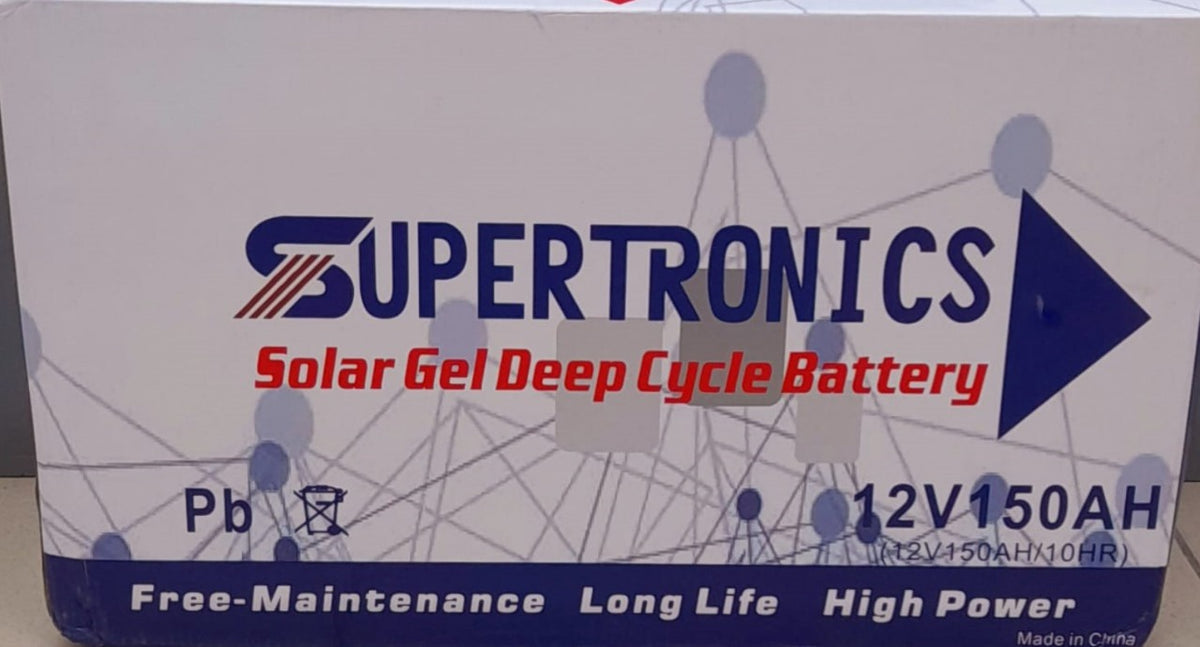 SUPERTRONICS Battery Solar Gel Deep Cycle 12V 150AH