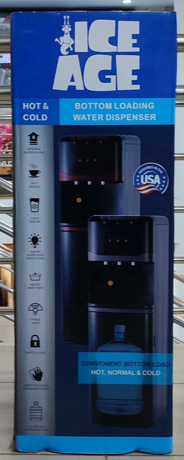 ICE AGE Water Dispenser PS-SLR-818 Red Bottom Loaded