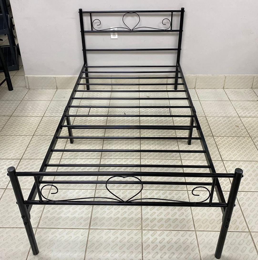 HOMESTAR Bed Frame Single Bunk Metal HS-003T-BLACK 36" X 74"