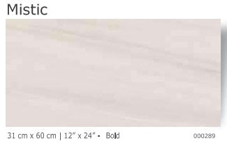 Tile Ceramic 12"X24" 31X60CM Mistic