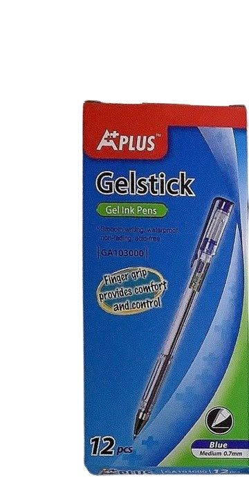 BEIFA Stationery Pen A+ Plus Gelstick Gel GA103000 0.7MM Medium Black 12PCS Box