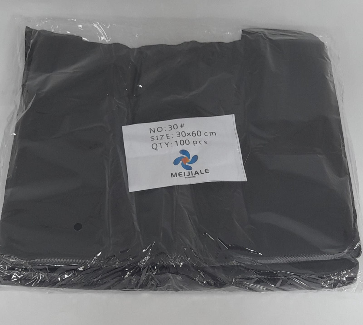 Plastic Bag Black 21CMX36CM 100PCS Pk #30 30X60