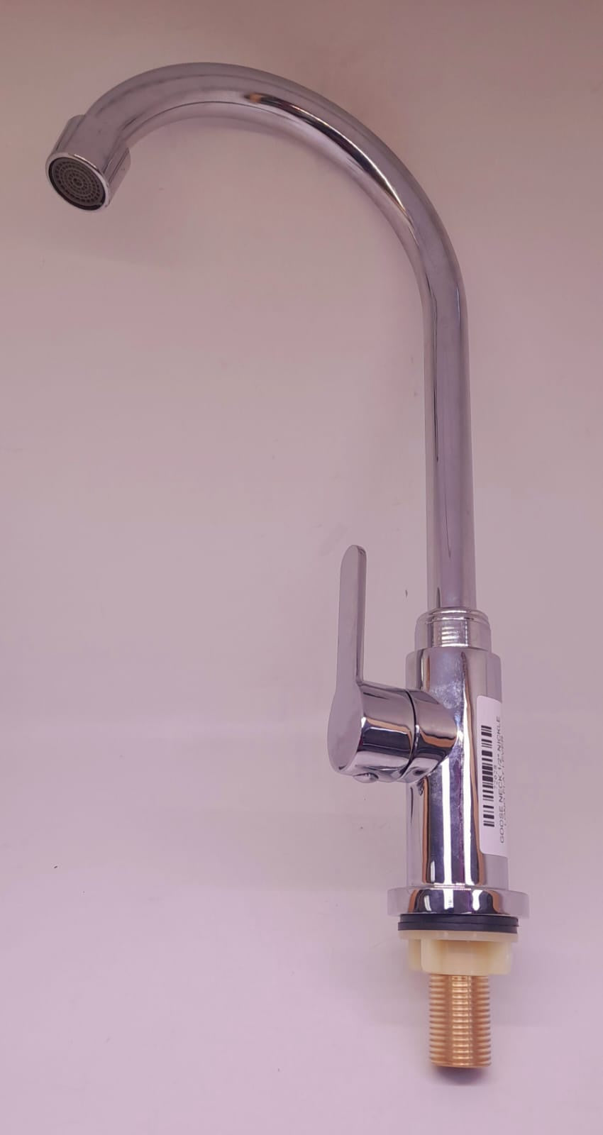 Goose Neck 1/2" Nickle Long Flat Lever