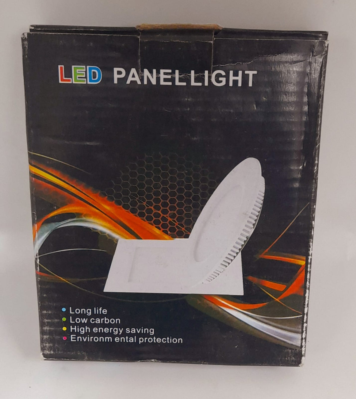 Light LED Panel 6W Rnd White Surface Black Box