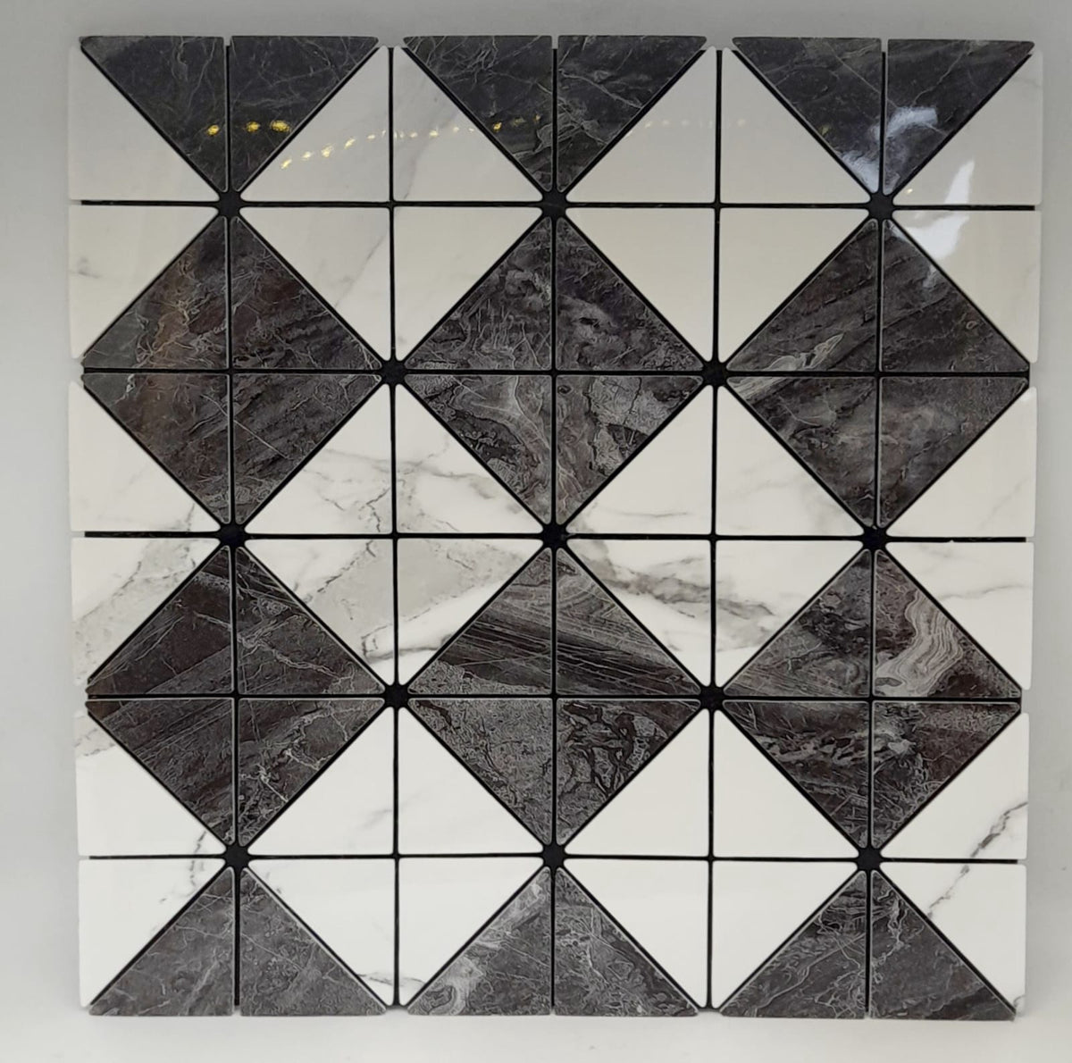 Wall Decor Sticker 30 X 30CM ML-10 Black & White Diamond Design