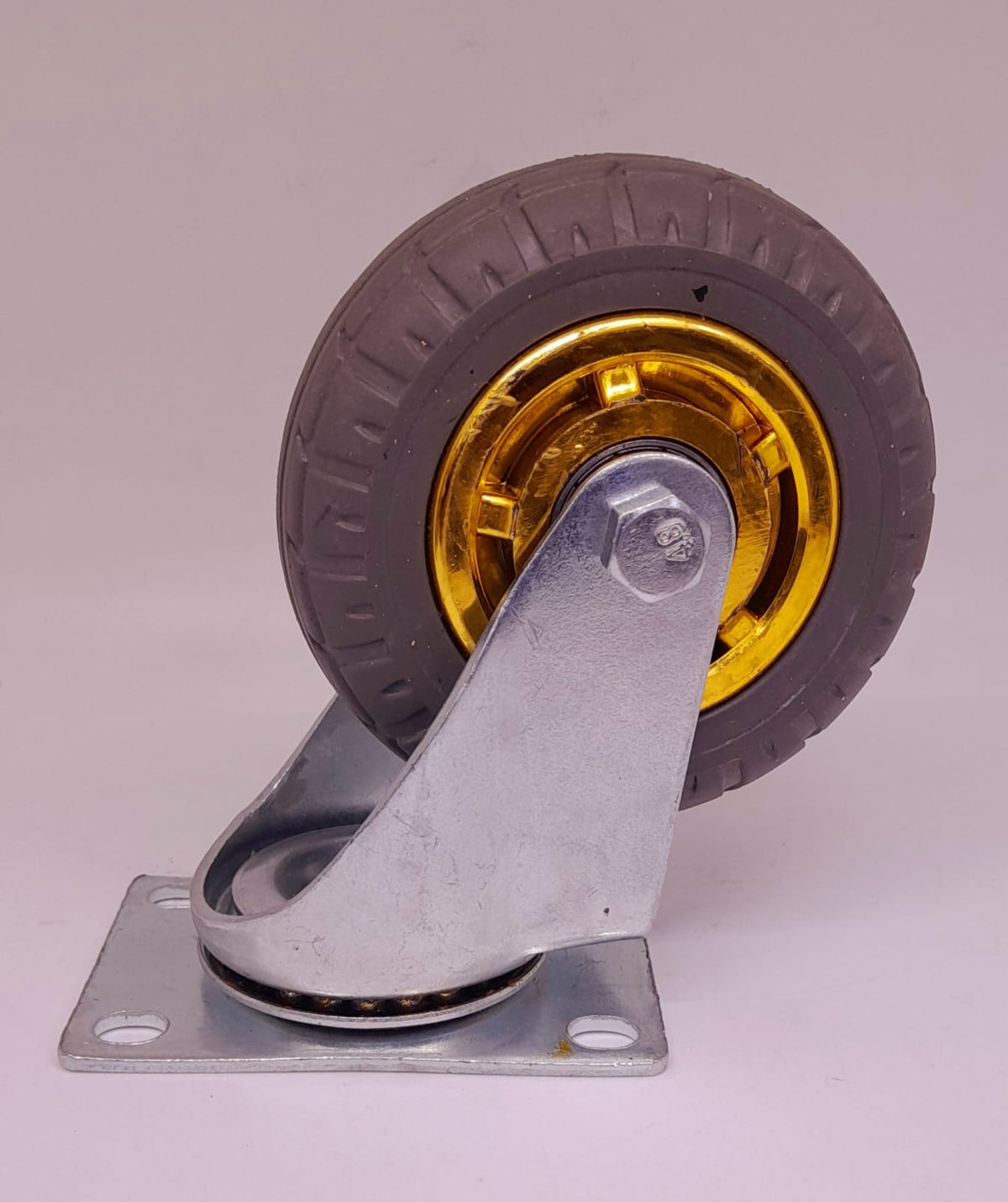 Wheel Coaster 4" Swivel Grey and Gold