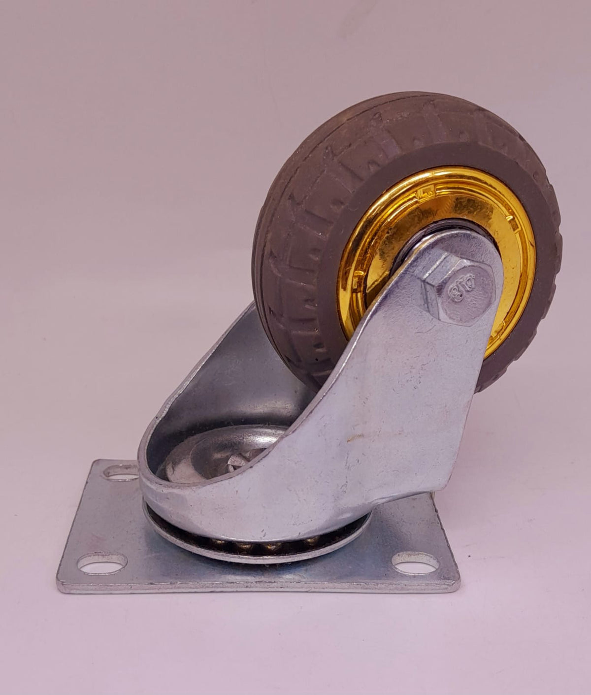 Wheel Coaster 3" Swivel Grey and Gold
