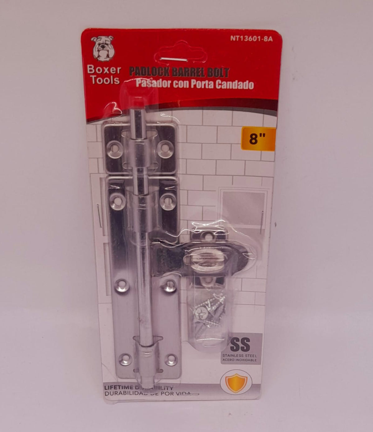 BOXER Tower Bolt 8" Chrome Padlock NT13601-8A