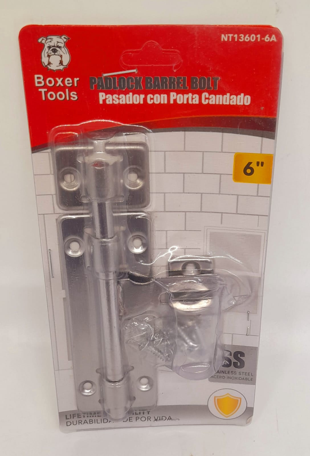 BOXER Tower Bolt 6" Chrome Padlock NT13601-6A