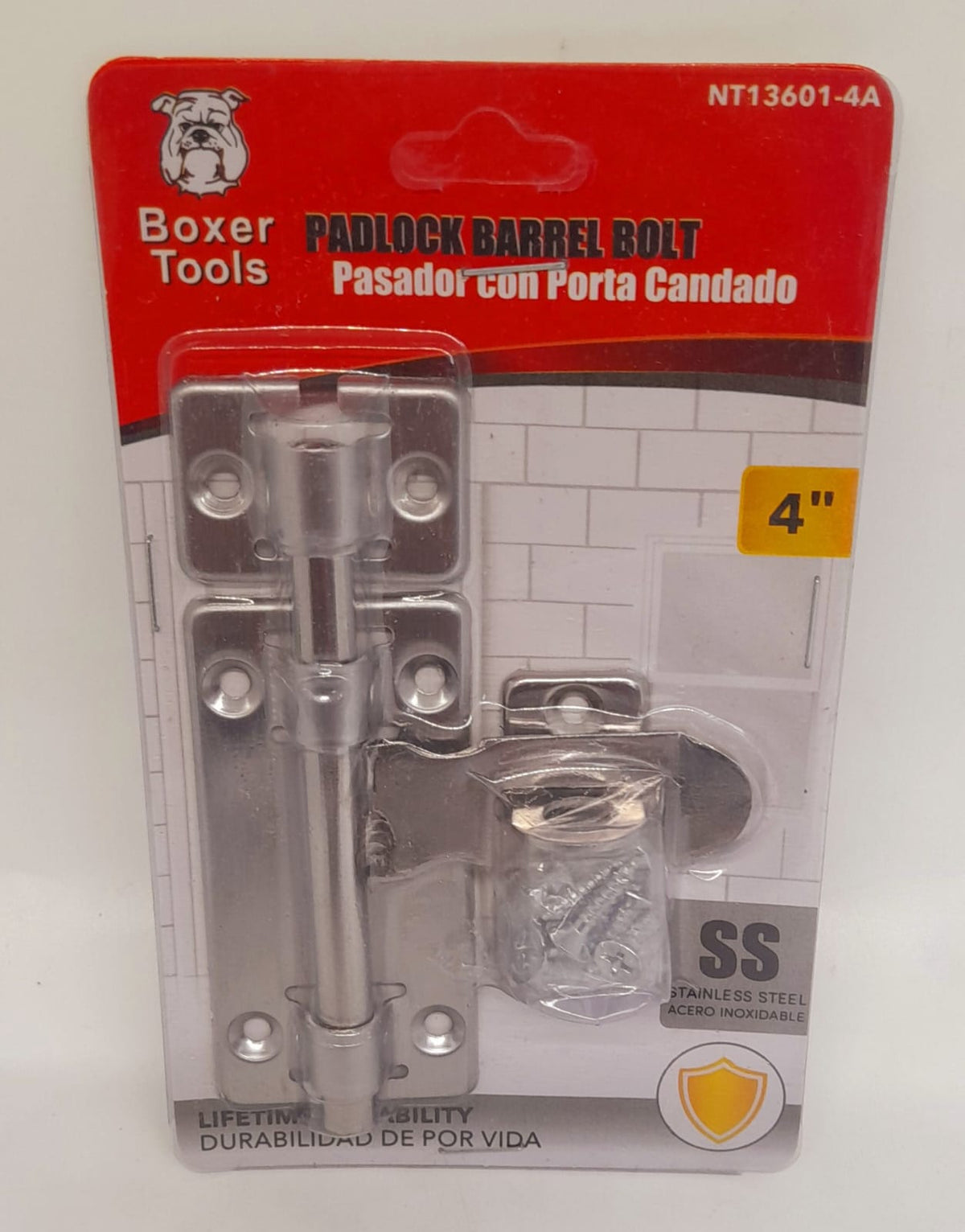 BOXER Tower Bolt 4" Chrome Padlock NT13601-4A