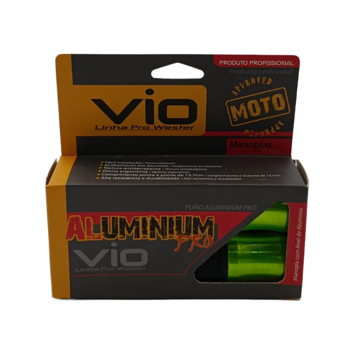 M/CYCLE Handle Grip Green Aluminium Pro Vio Moto WM1564