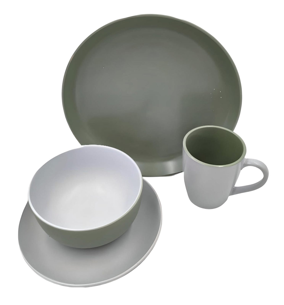 Dinner Set 16PCS NSC-3051 Tableware Green and White