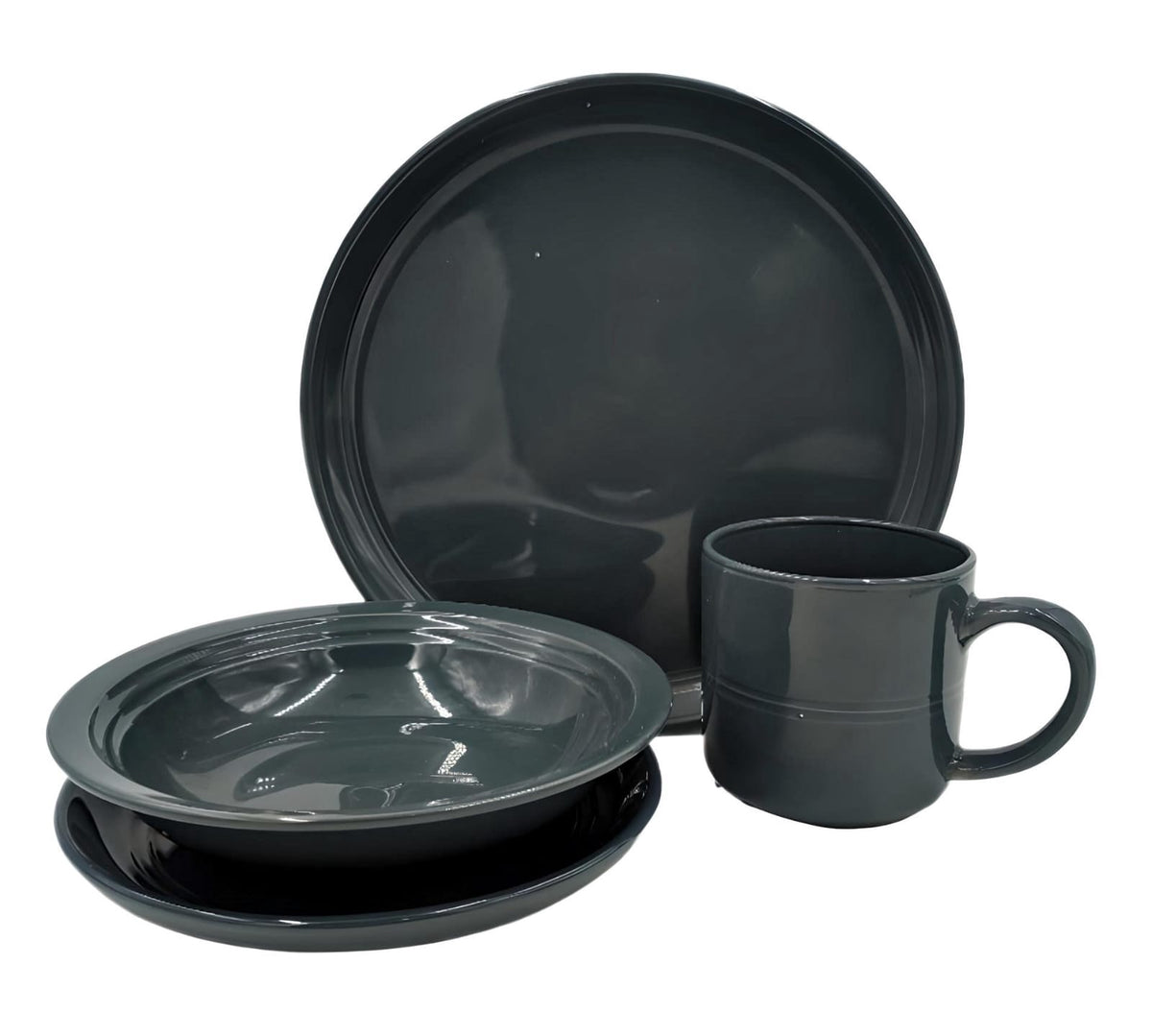 Dinner Set 16PCS 355131 Homestar Stoneware Black