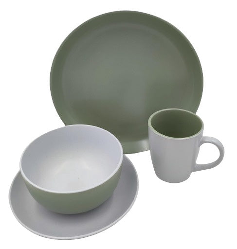 Dinner Set 16PCS NSC-2751 Tableware Green and White
