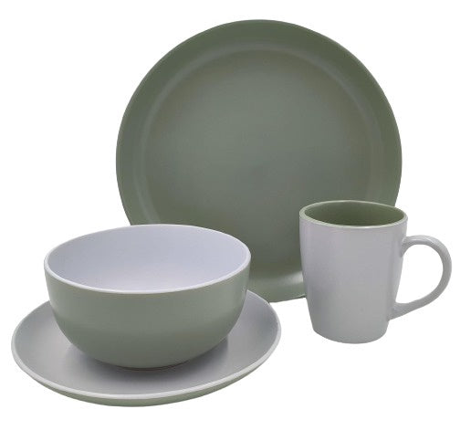 Dinner Set 16PCS NSC-2751 Tableware Green and White