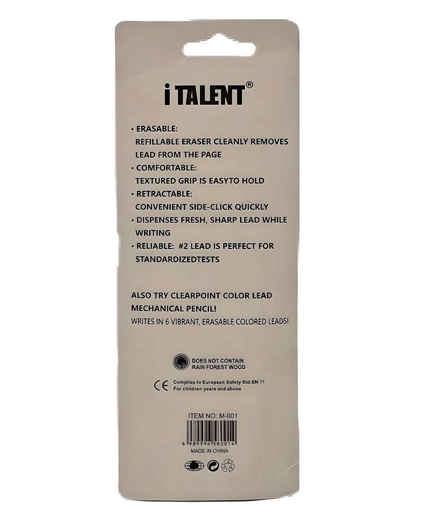 Stationery Pencil 2PCS Set Mechanical Hb 0.5 60MM M-001 Italent