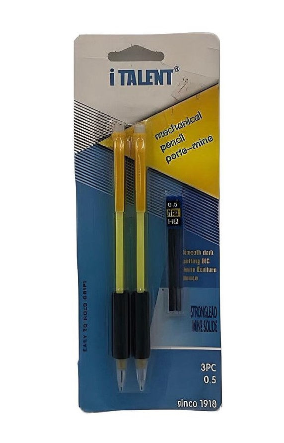 Stationery Pencil 2PCS Set Mechanical Hb 0.5 60MM M-001 Italent