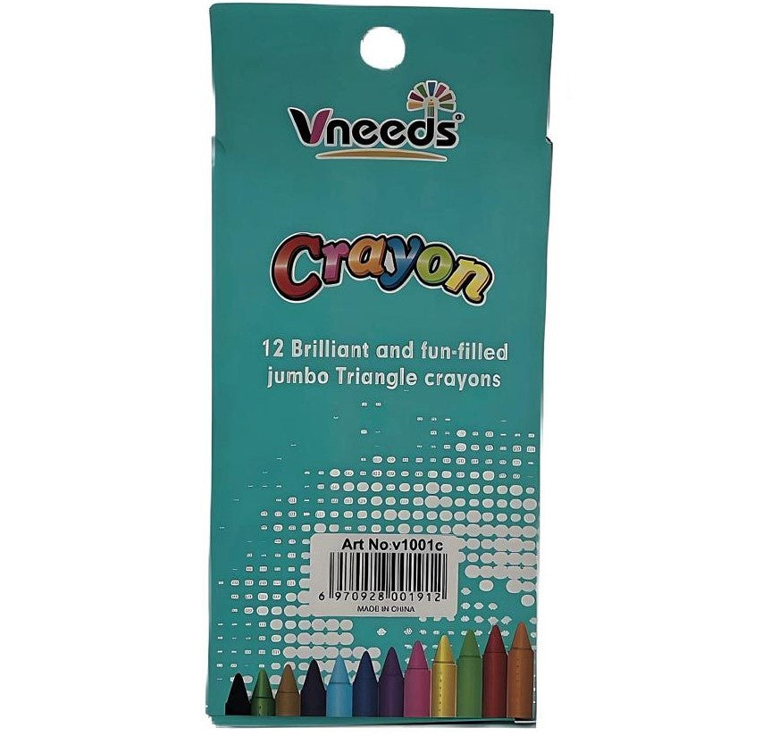 Crayon Vneeds Colorjoy Jumbo Triangle V1001C 12PCS Pack