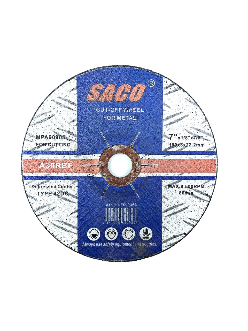 Disc 7"X 1/8" Saco Metal Cutting FR-0365