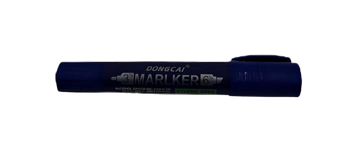 Stationery Permanent Marker Dongcai DC36T Double Tip 3MM and 6MM Blue Sold Each