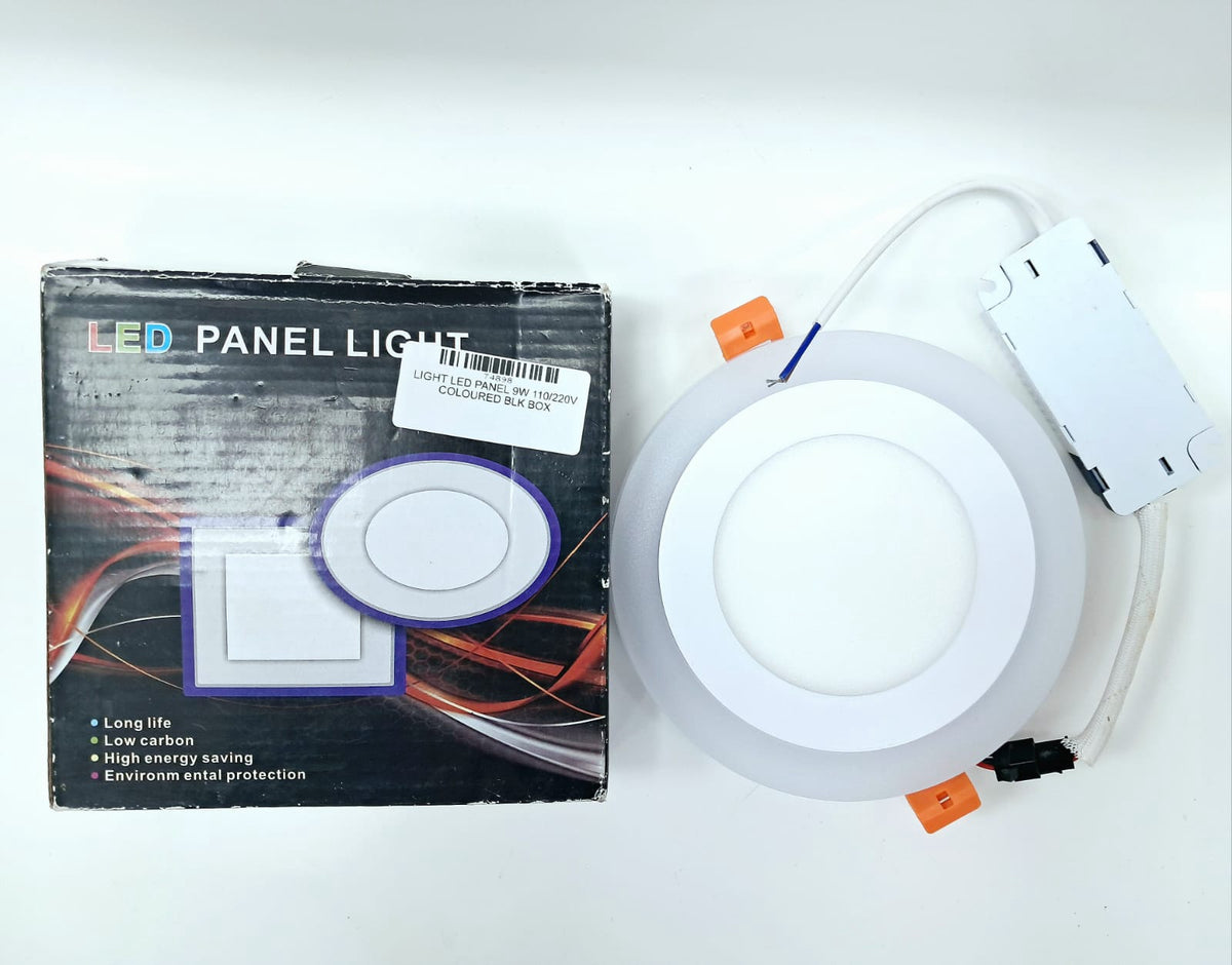 Light LED Panel 9W 110/220V Coloured Blk Box