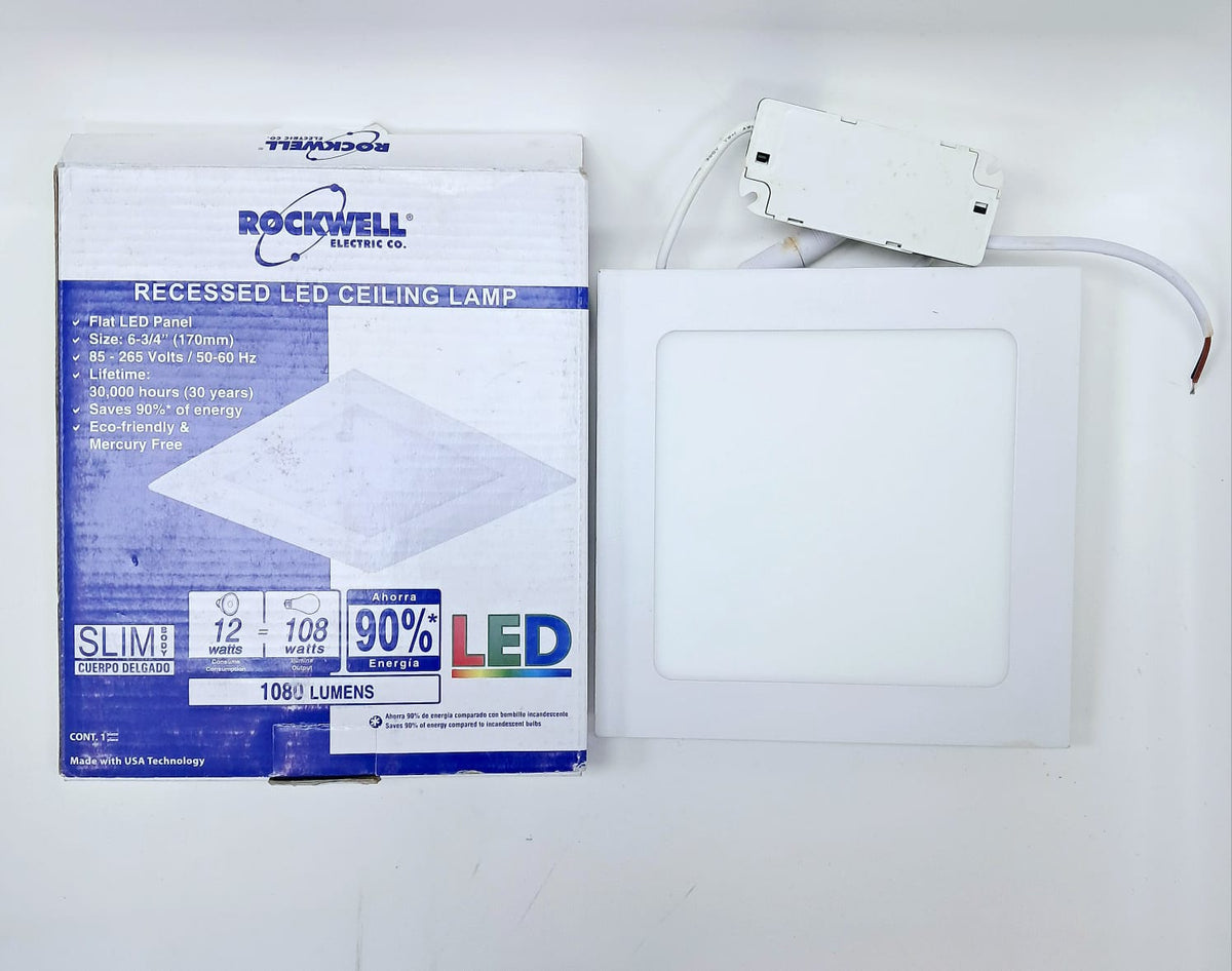 ROCKWELL Light LED Panel 12W Sq. 6400K E114046