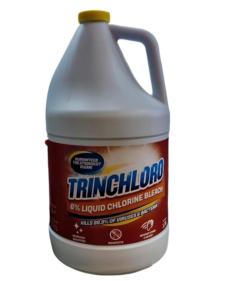 TRINCHLORO Bleach 6% Liquid Chlorine Kills 99% of Virus & Bacteria 3.78L