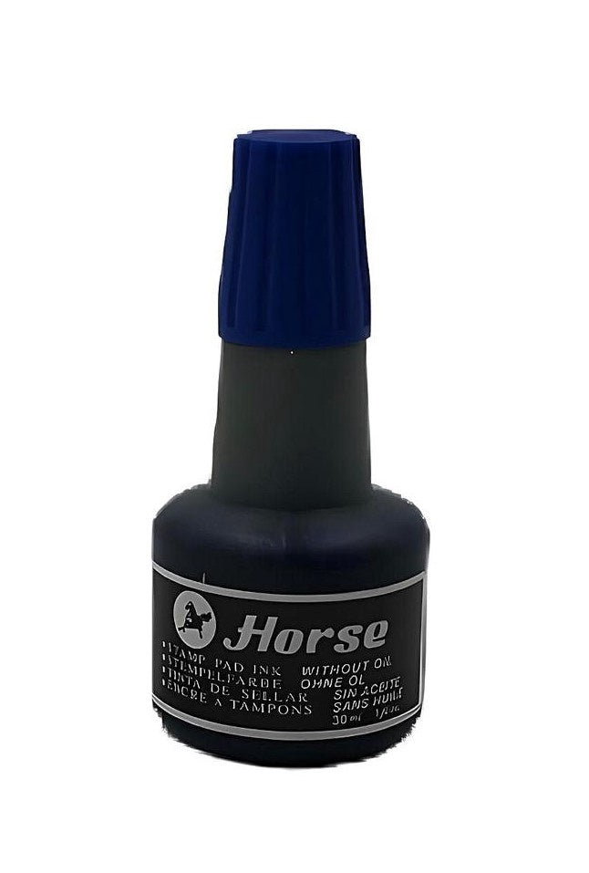 Stationery Endorsing Ink Without Oil Blue 30CC Horse