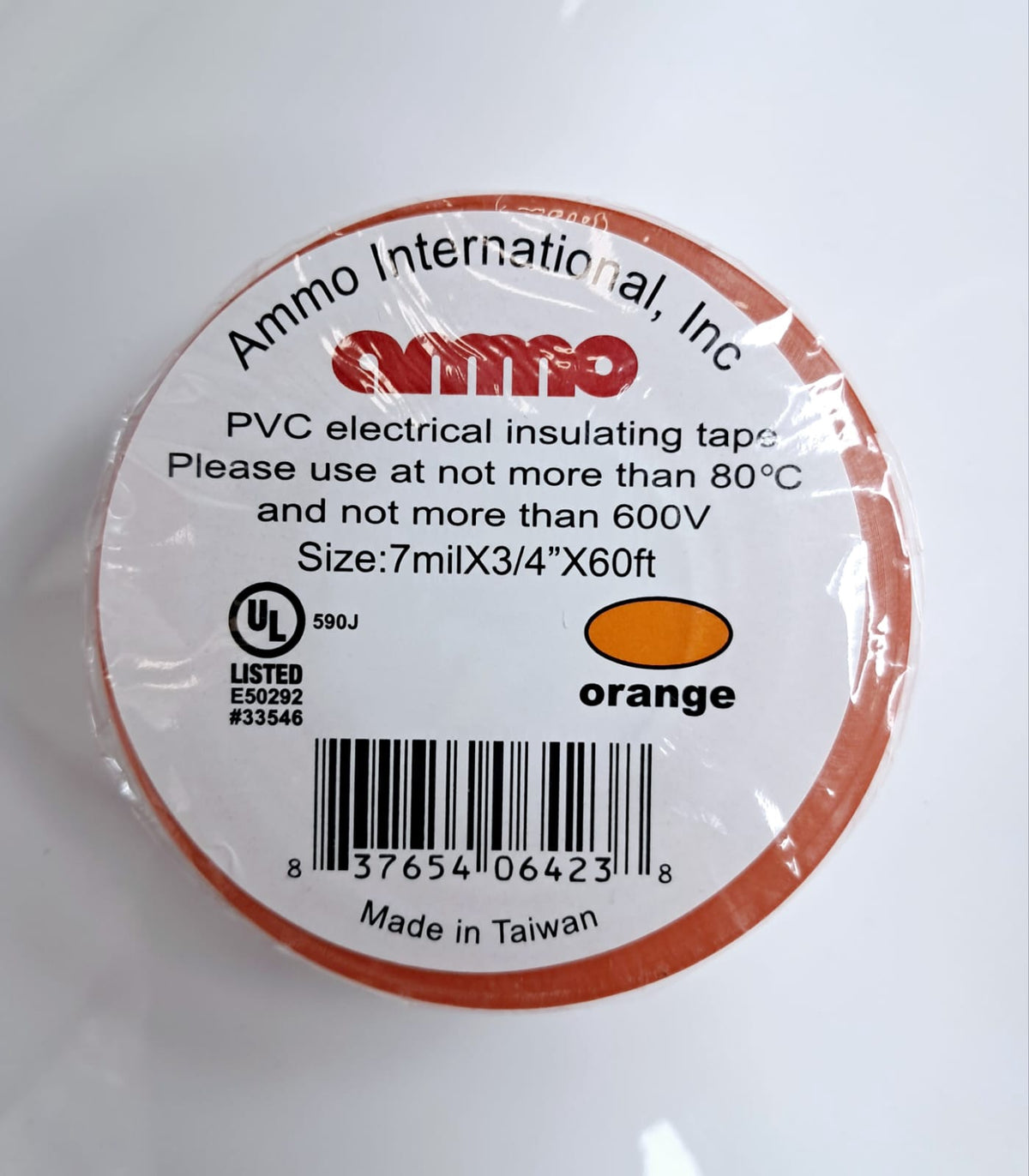 AMMO Tape Insulation PVC Orange 3/4" X 60FT