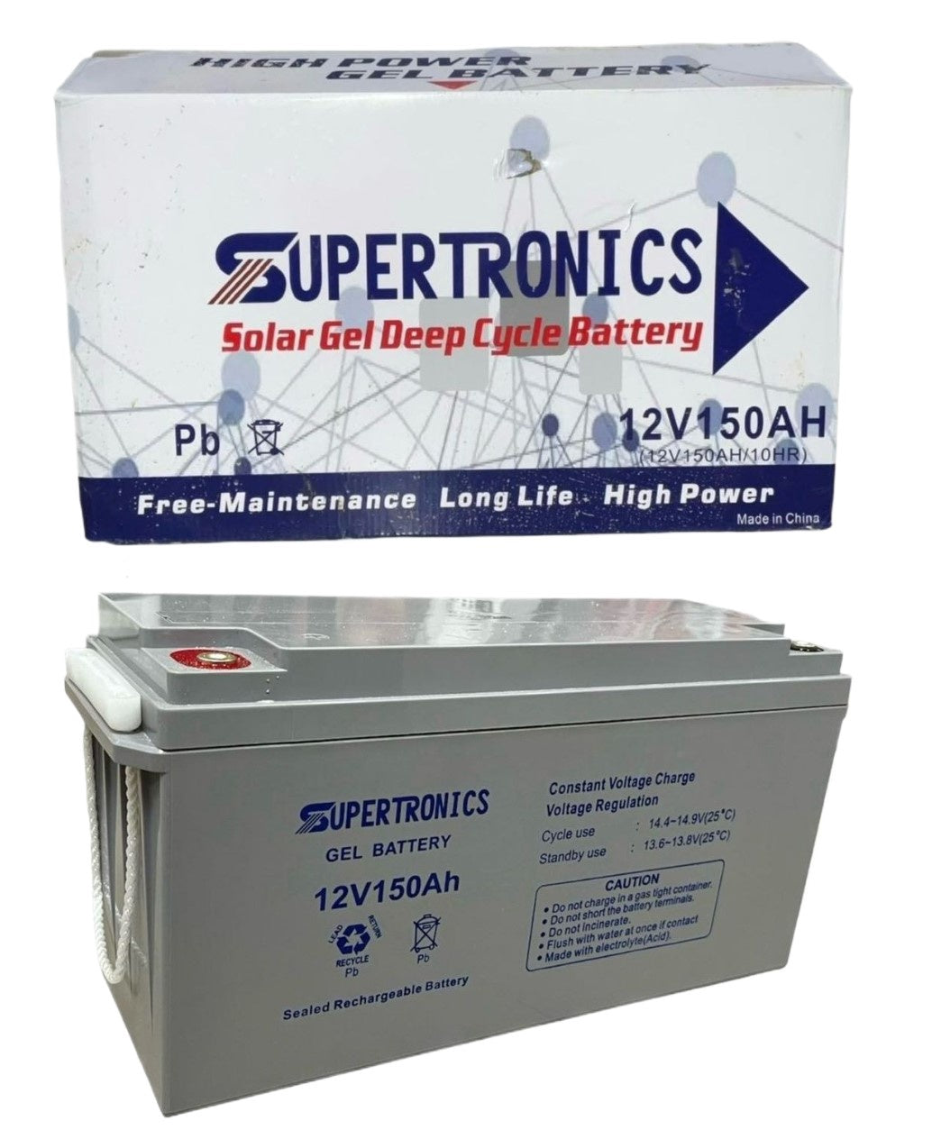 SUPERTRONICS Battery Solar Gel Deep Cycle 12V 150AH