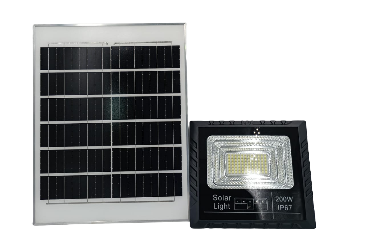 Lamp LED Solar Flood 200W with Solar Panel Ye IP67