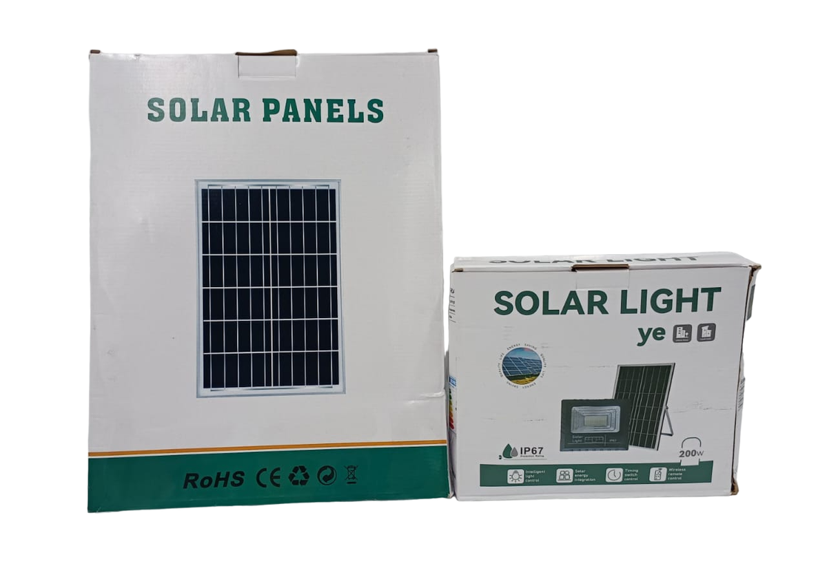 Lamp LED Solar Flood 200W with Solar Panel Ye IP67