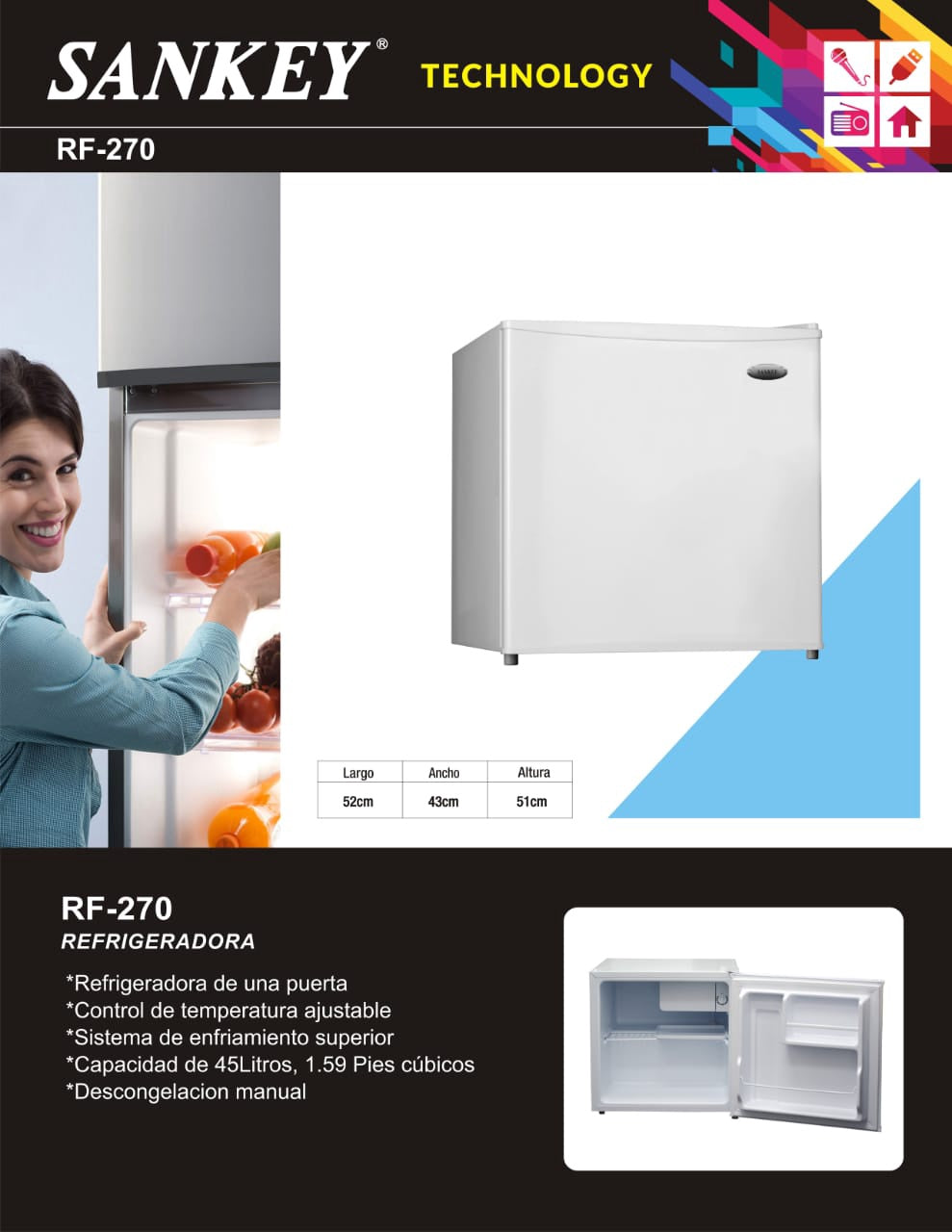 SANKEY Refrigerator RF-270
