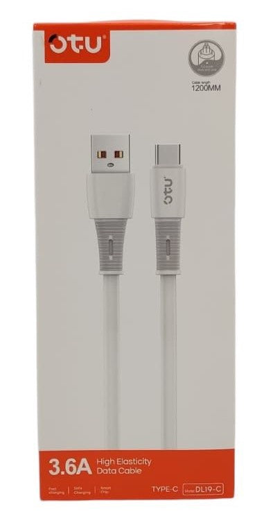 OTU Charger Cable USB DL19-C 1200MM TYPE-C 3.6A High Elasticity Data Cable