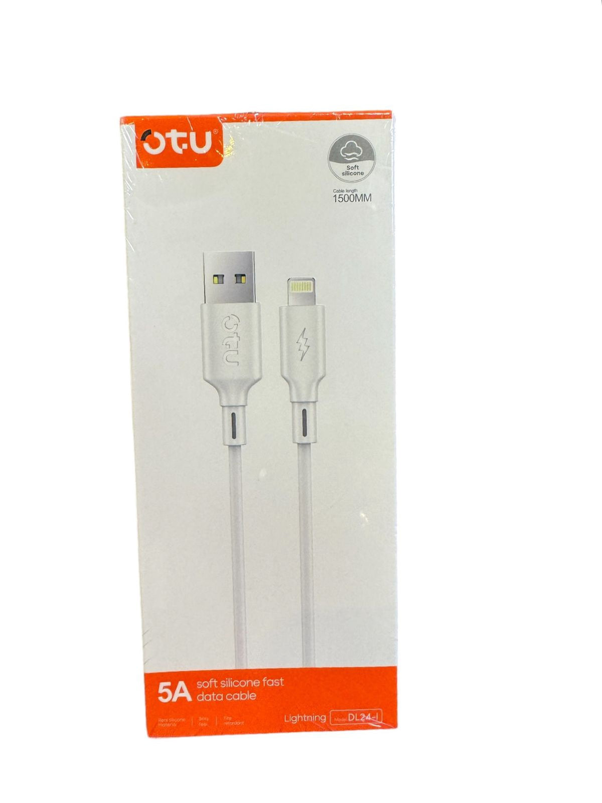 OTU Charger Cable USB DL24-I 1500MM Lighting 5A Soft Silicone Fast Data Cable